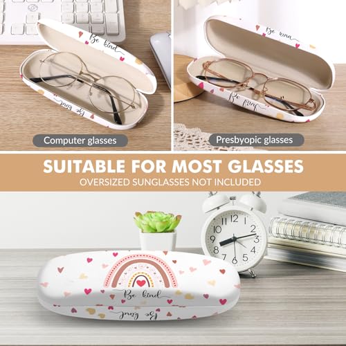 Image of Glasses Case Hard Shell,Portable Protective Eyeglasses Case, Eyeglass Holder Box with Cleaning Cloth, for men women
