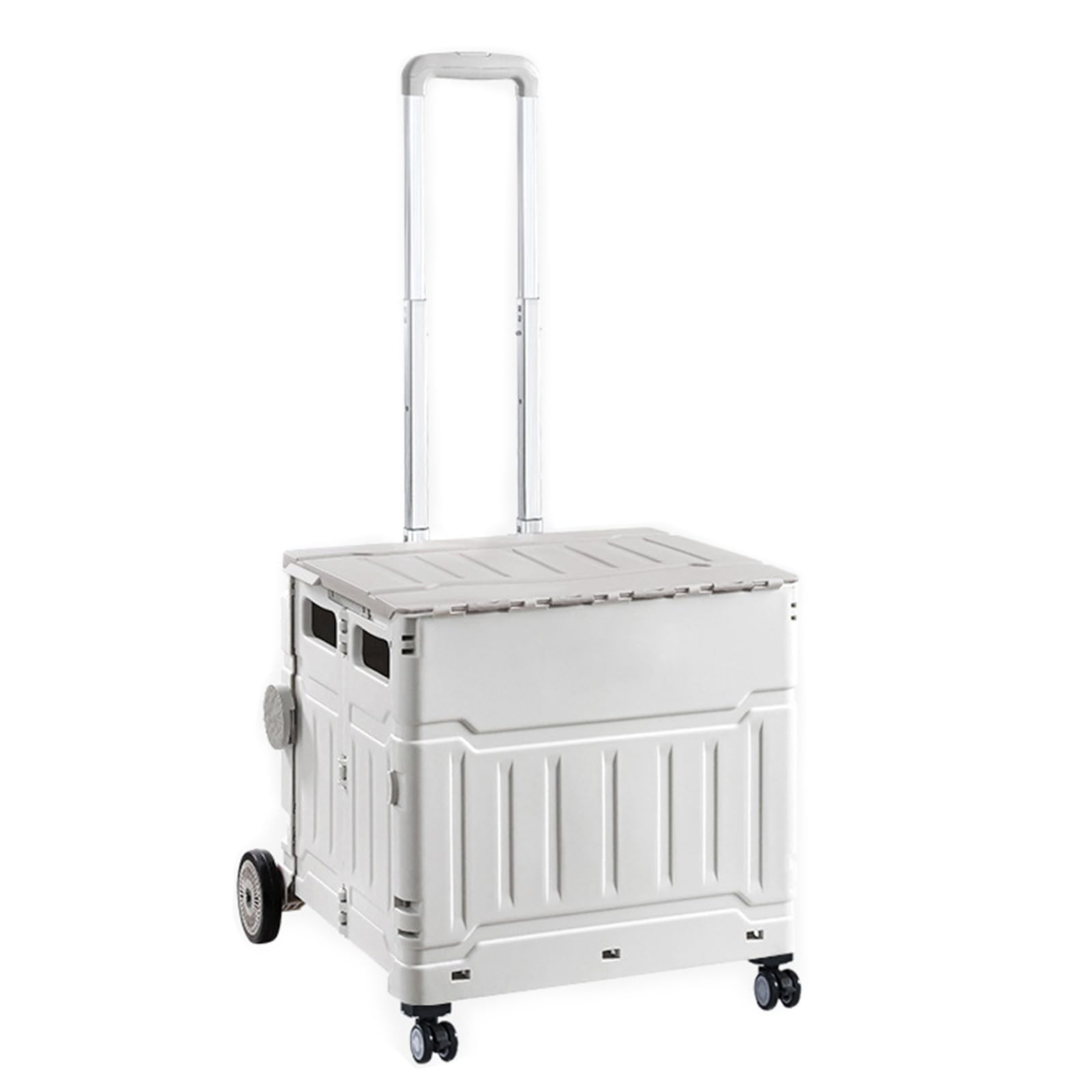 Nucelit Ergonomic Handle Small Household Cart Space Saving Hand Pushing Shopping Cart with Practical Camping Trolley Portable