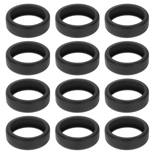 ibasenice Fundas de Silicona Protectoras para Ruedas de Maleta, Funda Antidesgaste y Silenciosa, Protector de Ruedas para Equipaje Negro, Paquete de 14 Piezas, Adecuado para Viaje