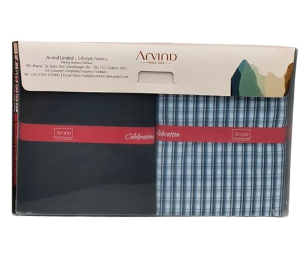 arvind Celebration Men's Unstitched Shirt & Trouser Fabric Combo | Premium Formal Dress Material Set | Tailoring Fabric Pack for Men-picture-25