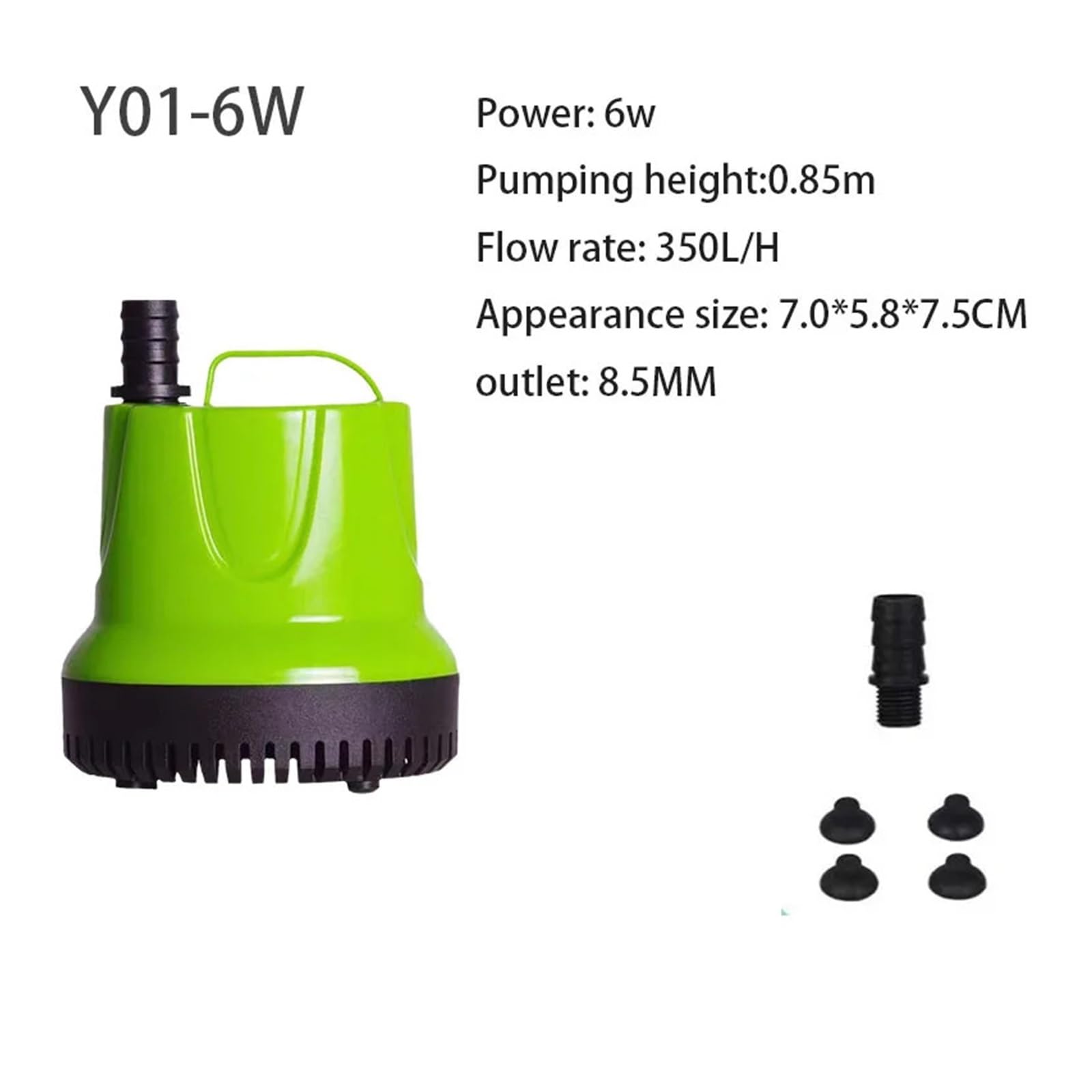 Industrial Water Pressure Diaphragm Pump 6W-100W Ultra-quiet Submersible Pump Suitable For Fish Tanks Ponds Hydroponics Gardens Fountains And Waterfalls(100D-6W)