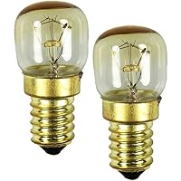 2 Lampadine Forno 15W 240V Con Attacco E14 SES Per Fornello Belling