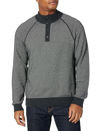 Suéter de cuello alto con botones Vince Birdseye para hombre, elegante y abrigado