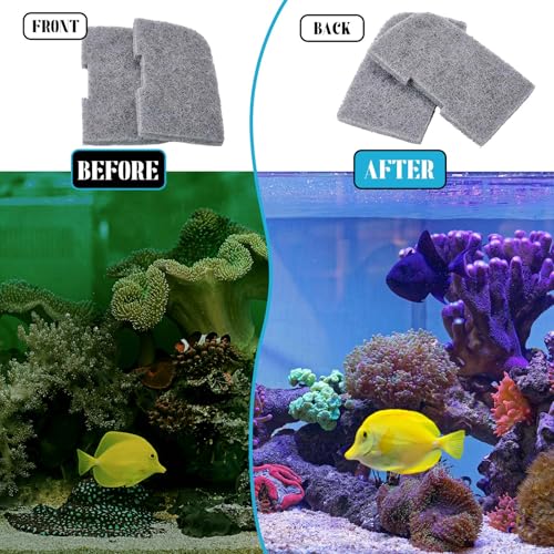 Image of Threlaco 20 Pack Compatible with Fluval 307 /407 /306 /406, Nitrite Remover Pad Aquarium Filter Replacement Pads for Fish Tank (Nitrite Remover)