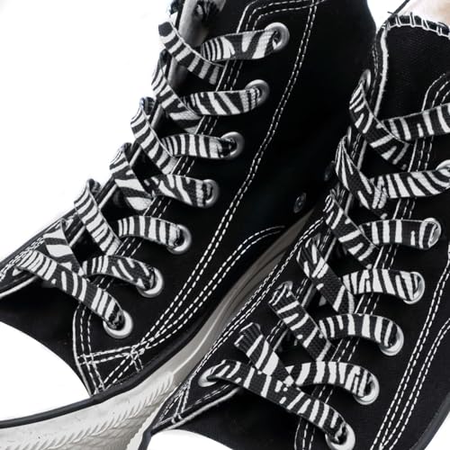 Image of Flat Colorful Shoelaces Gradient Rainbow Shoe Lace Shoestring 2 Pair