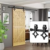 Umax 6.6 Ft Sliding Barn Wood Door Rhombic Sliding Track Hardware Kit