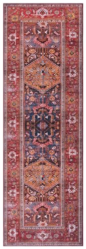 Tapete SAFAVIEH Tucson 2'6" x 8' Runner Azul y Óxido miniatura 3