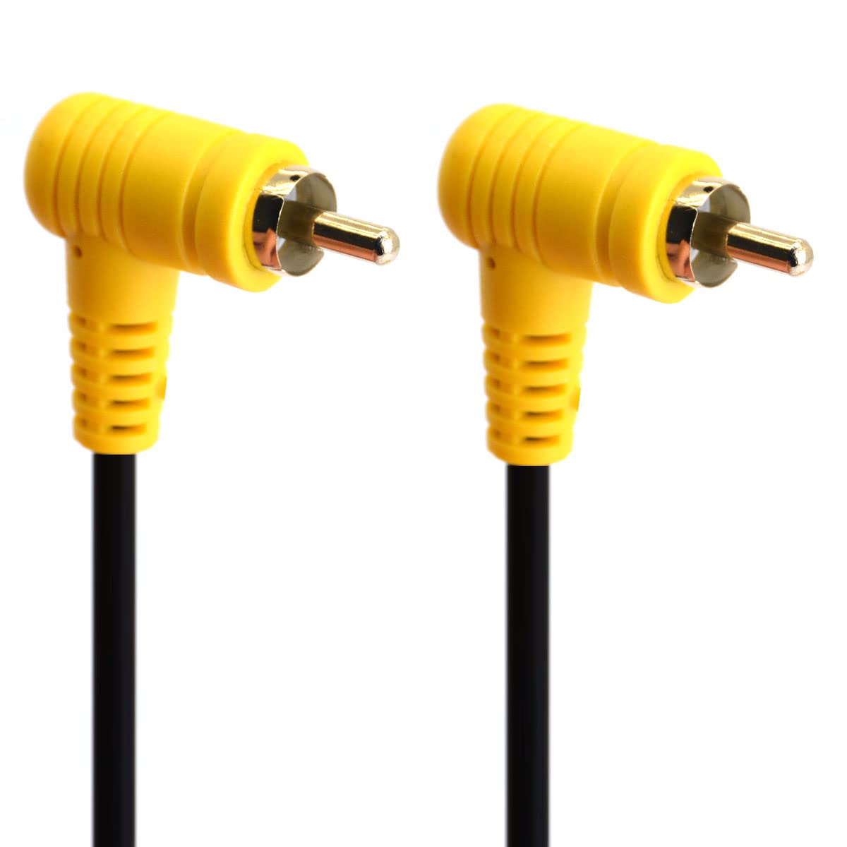 Cavo Audio RCA Angolare 90° – 2 Maschio A 2 Maschio – 5 Metri – Placcato Oro 24K