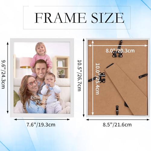 Giftgarden White 8x10 Photo Frame, Sleek Design Picture Frames 10x8 Versatile Tabletop or Wall Displays - Single - Image 2