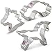 Fantasy Unicorn Cookie Cutter Set - 3 Piece - Unicorn Head, Unicorn, and Rainbow - Ann Clark Cookie Cutters - US Tin Plated Steel