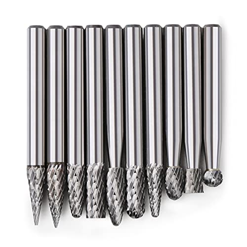 Vearter 10 Pack Carbide Rotary File Set for Grinding Bali Wood Aluminum Copper Milling Tools - Image 3