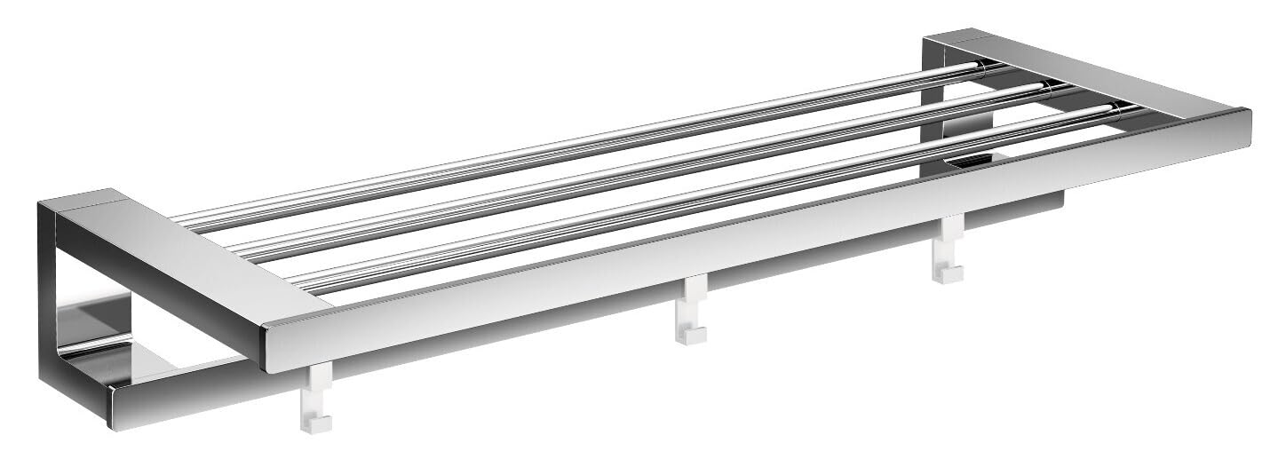 EMCO emco loft Badetuchablage 600mm, plus 3 Haken, chrom