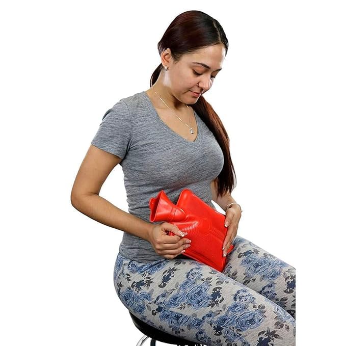 Mokshamed Hot Water Bottle Rubber ? Durable & Heat-Resistant Hot Bag for Pain Relief, Cramps, and Muscle Relaxation (1 Ltr) 1