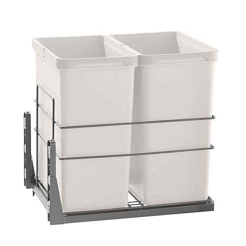 Miniatura 8 de IMEX - Contenedor de basura extraíble debajo del montaje de 30 cuartos de galón - Cubo de basura de cocina y contenedor para debajo del mostrador -