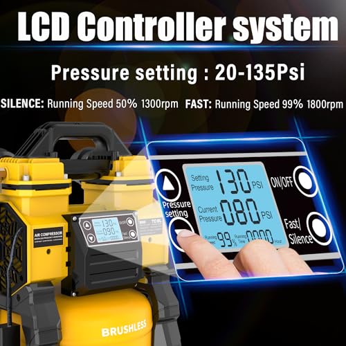Image of TC.BL Portable Air Compressor 110V AC Purpose Oil Free Air Pump with with 1.5Gal Aluminum Tank