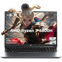 ACEMAGIC Computer portatile da gioco 2025, con AMD Ryzen 7 6800H (8C/16T, fino a 4,7 GHz), 16 GB DDR5 512 GB NVMe SSD Windows 11 laptop, display FHD da 16 pollici, WiFi 6, KB retroilluminato