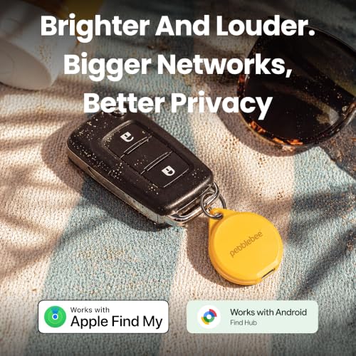 Image of Pebblebee Clip 5 | Rechargeable Bluetooth Tracker Tag for Keys | Alternative to Air Tag & Android Trackers | 130 dB Siren, Bright LED Strobe, 12-Month Battery, Alert Safety Mode | Creamsicle Crush