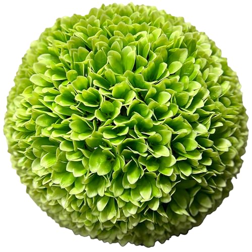 TENAX Dahlia Green Bloom Ø 18 cm Verde, Planta Artificial con Forma Esférica, Flor Tipo Dalia, Esfera Decorativa para la Decoración del Hogar y el Jardín, Interior y Exterior
