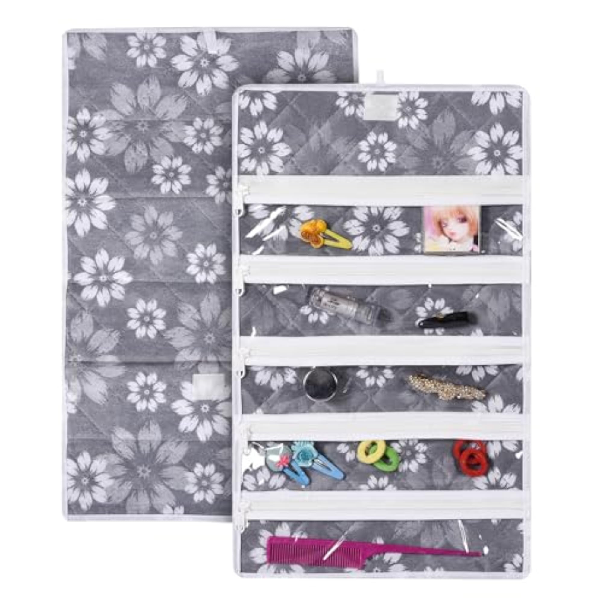 Pack of 3 Hanging Makeup Organizer, Waterproof Storage