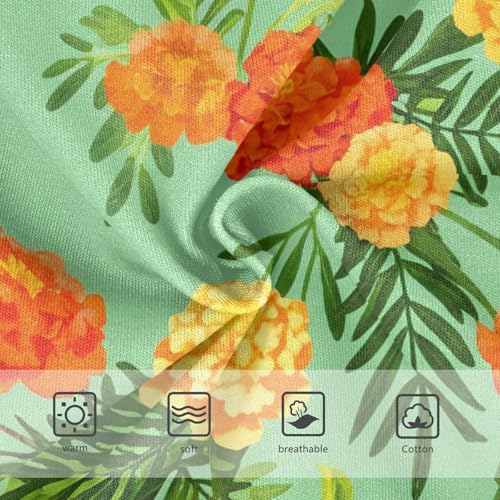 Yellow Orange Marigold Flowers Green Girls Underwear Toddler 2t Cotton Girl Panties Cute Flower Kids Undies Briefs3