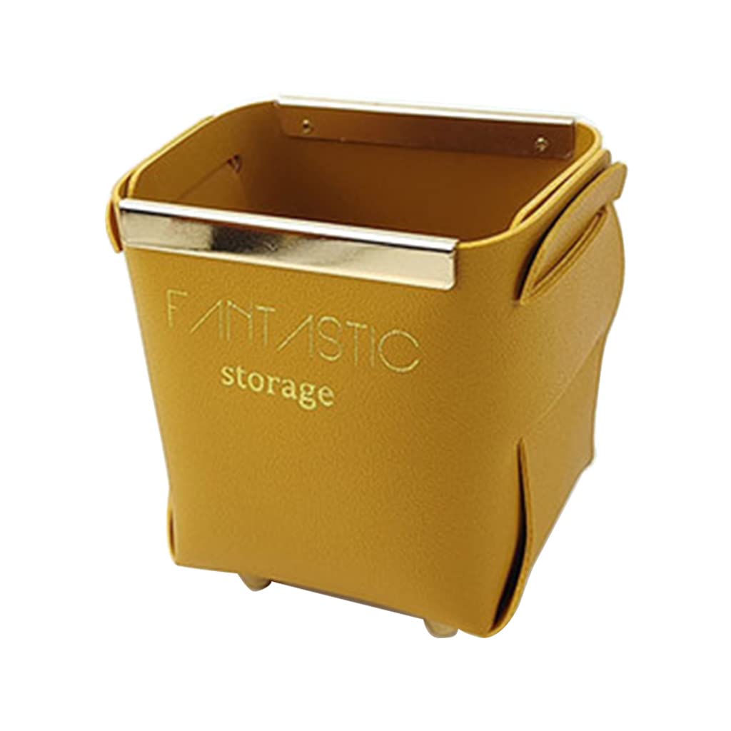 Jazuaiao Exquisite Goods Storage Box Foldable Small Size Large Capacity Makeup Storage Bucket for Cosmetics Stationeries Sundries Desktop Case for Cosmetics Stationeries Sundries Home Dorm