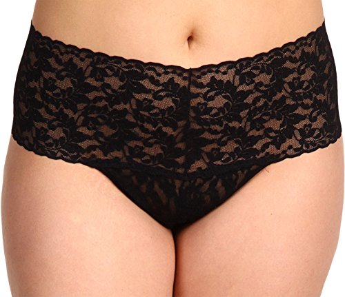 Thong rétro grande taille noir en taille unique pour femme