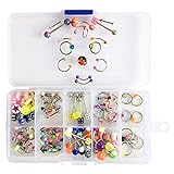 Oasis Plus Wholesale Lot 100pcs 15 Styles 14g 16g Mix Piercing Body Jewelry Kit Navel Belly Button R