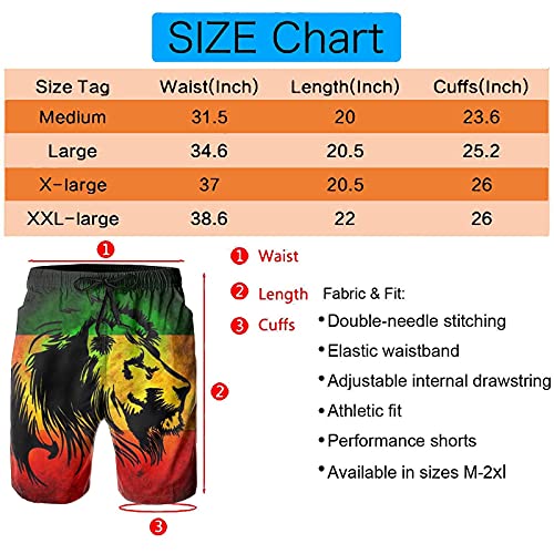 Dry Jamaican Lion Flag Mens Swim Trunks Surf Board Shorts Beach Pant Sportswear3