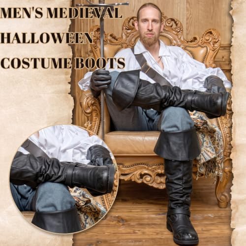 Image of Ramede Pirate Costume Boots Men Medieval Renaissance Boot Adult