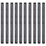 GOOVI 3/4 Inches x 14 Inches Black Malleable Steel Pipe Fitting, 3/4 Inches Black Pipe Threaded Pipe Nipples, Build Vintage DIY Shelving Steampunk Furnitur, 10 Pack.