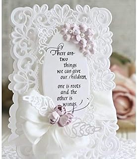 Lace Background Frame New Metal DIY Cutting Dies for Card Making,Scrapbook Paper Cards Album Stencil Silver