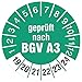 Produktbild 1000 Stück Geprüft nach BGV A3 30 mm Prüfplaketten Prüfetiketten Rollenware 2019-2024