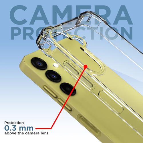 Image of Pikkme Back Cover for Samsung Galaxy A15 5G Raised Edges Shockproof Clear PC + TPU Transparent Protective Phone Bumper Case(Transparent)