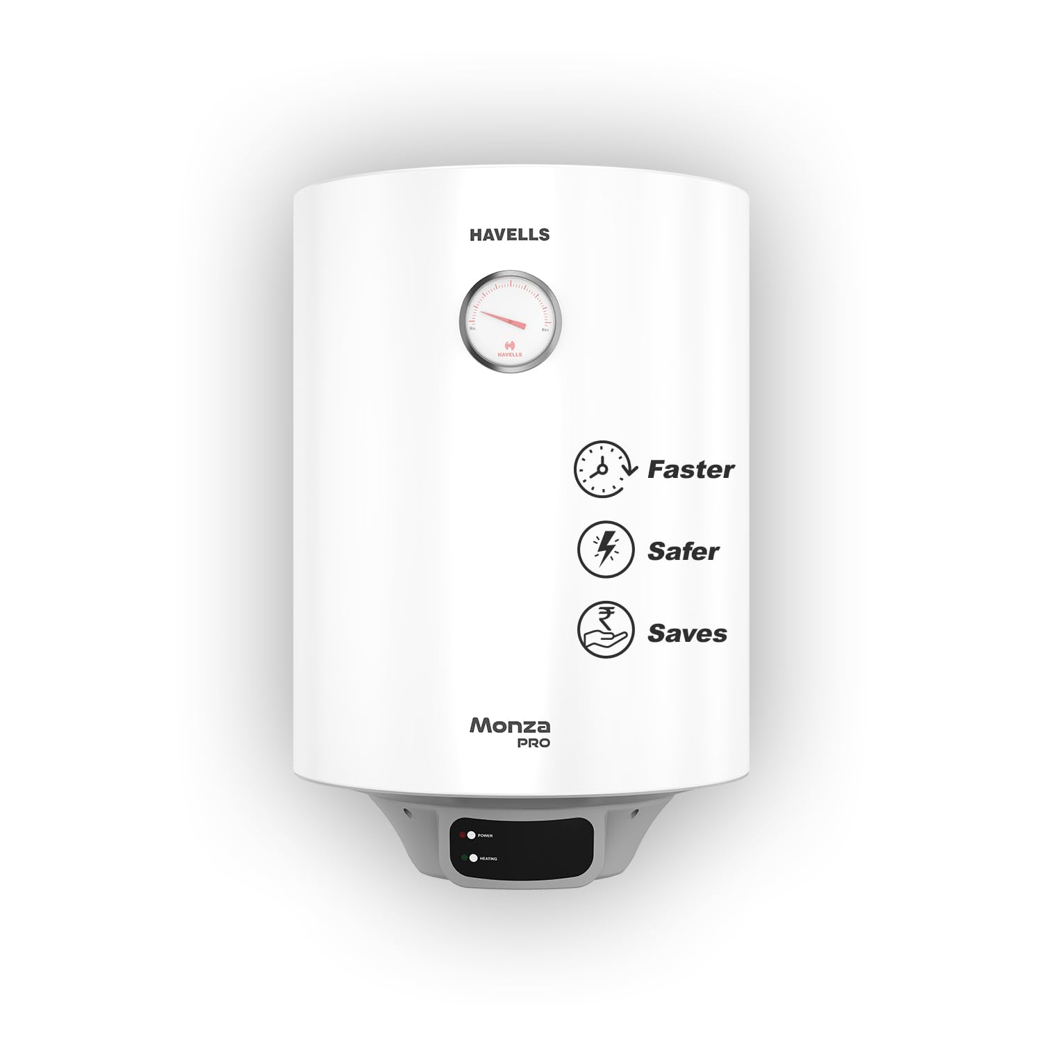 Havells Monza Pro 25L Storage Water Heater(Geyser)|Faster Heating|Safer to use|Saves electricity|Engineered for Hard Water|Endurashield Coated Anti Rust Tank|Mcoloy Heating Element|High Rise suitable