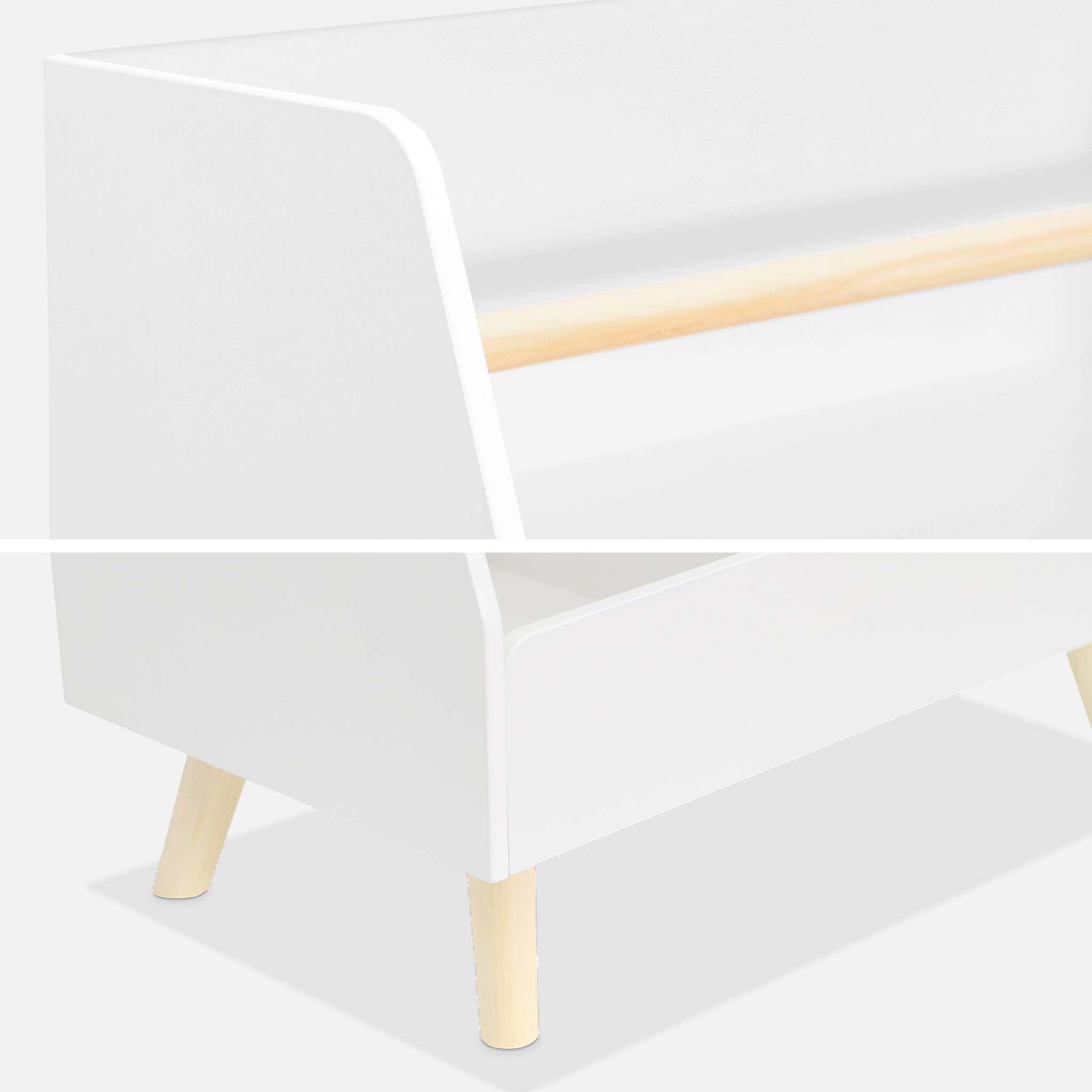 Sweeek Tobias Mueble para niños 2 compartimentos 61.5x35x69.5 cm Blanco