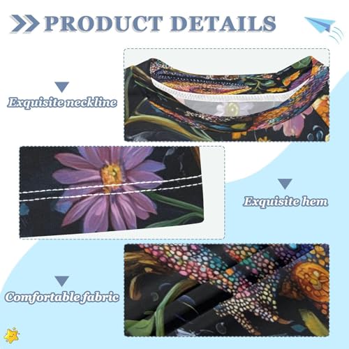 Kids Swimsuit Chameleon Polka Dot Daisy Sunscreen T-Shirts Swimwear Sets UPF 50+3