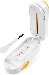 Cortador de comprimidos portátil, cortador de comprimidos de 1/2 1/4 - Corta com precisão vários comprimidos, divisor ajustável para comprimidos pequenos e pequenos com lâminas de aço inoxidável para