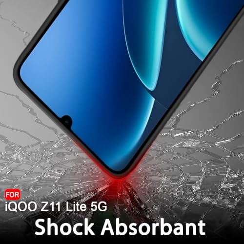 Image of TheGiftKart Sleek Back Cover Case for iQOO Z11 Lite 5G | Slim Fit Protective Design | Ultra Matte Finish | Camera Protection Bump | Soft Silicon Back Cover Case for iQOO Z11 Lite 5G (Silicone, Black)