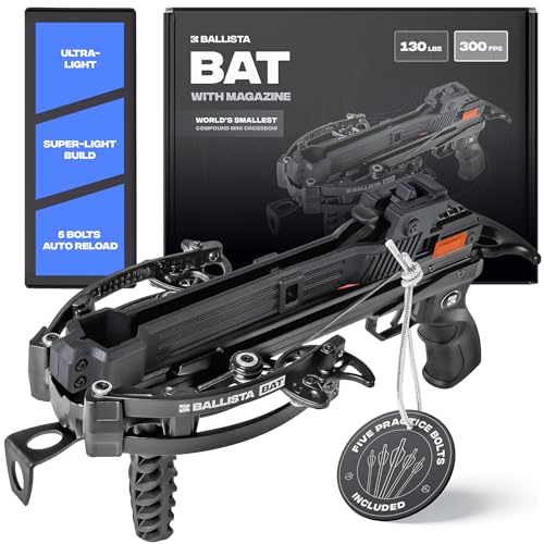 BALLISTA BAT Compound Small Crossbow with Magazine - Mini Crossbow for Hunting and Target Shooting -...