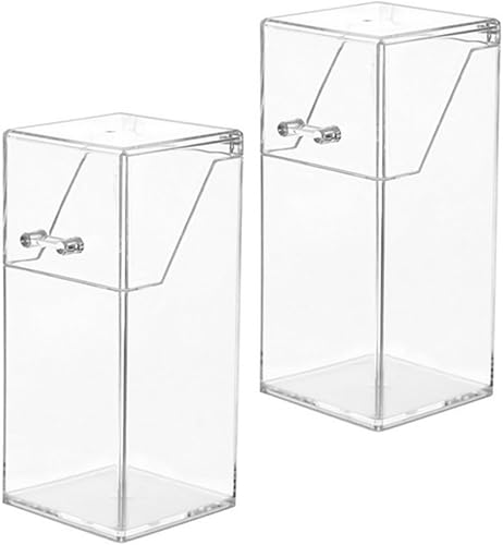 Miniatura 1 de 2 soportes acrílicos para brochas de maquillaje con tapa, soporte de maquillaje transparente, organizador de cosméticos, caja de almacenamiento de
