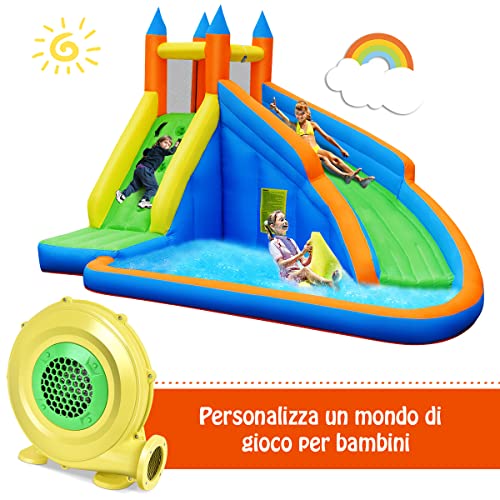 DPThouse Bounce House Blower 735 Watt 1.0HP for Inflatable Bounce House Bouncy Castle, Yellow+Green, Small - Image 5