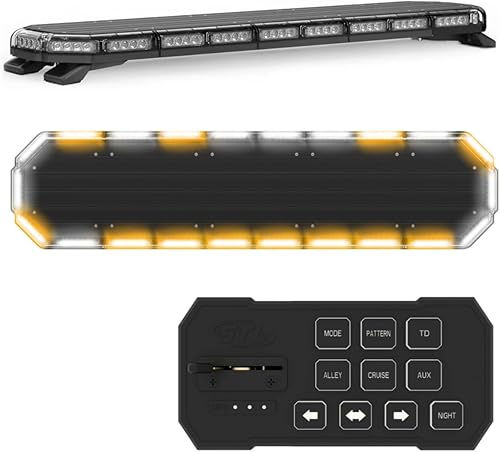 SpeedTech Lights K-Force 47 - Barra de luz estroboscópica LED de tamaño completo para montaje en techo, luces de advertencia de vehículos de