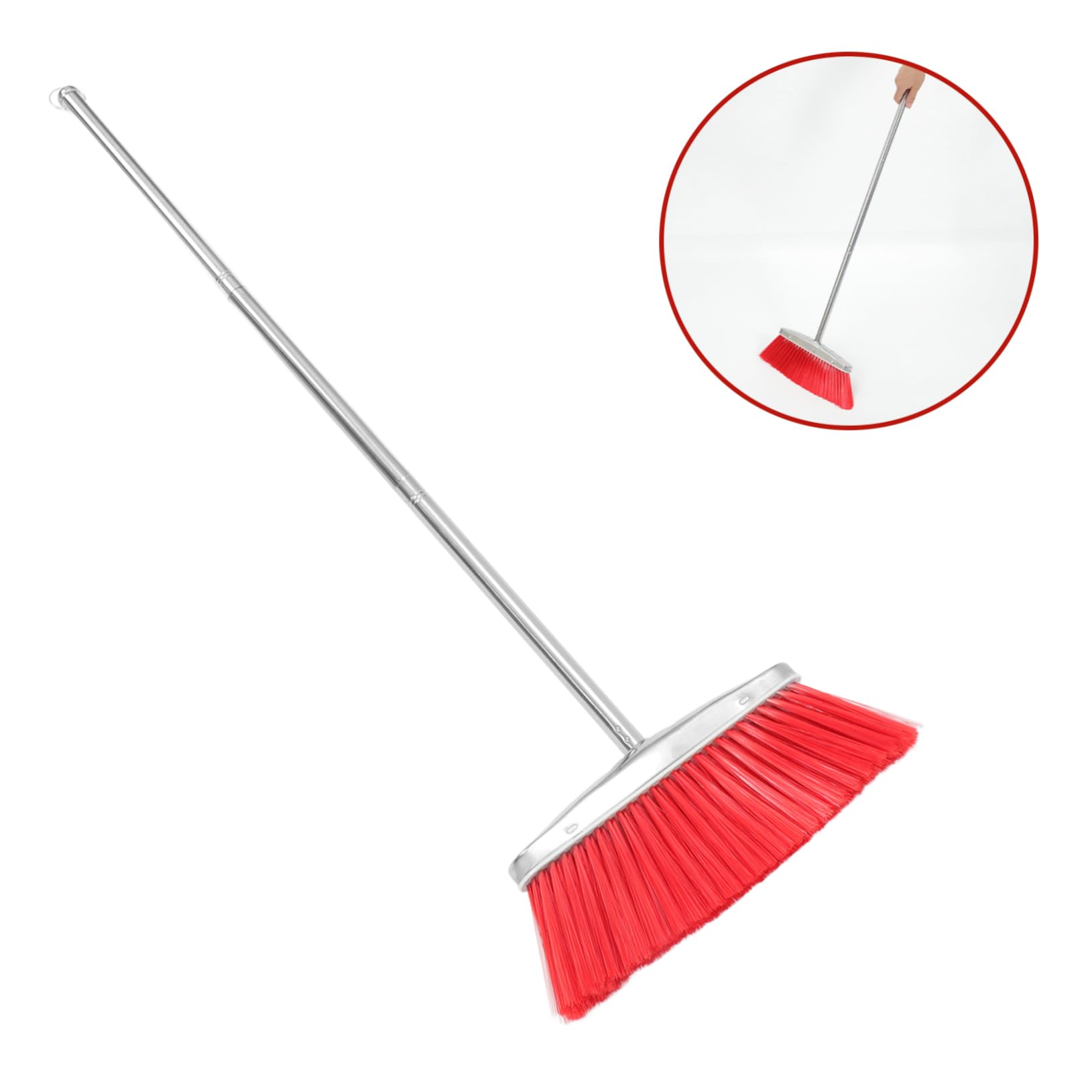 3pezzi Scopa per Pulizie Domestiche con Inossidabile e Setole Morbide per e Raccoglie Efficientemente e Graffiare
