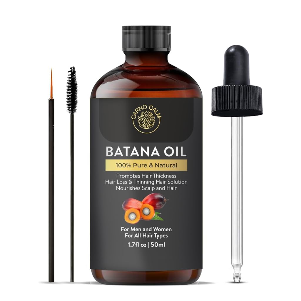 Carno Calm Batana Oil for Hair Growth 50ml - 100% Pure & Natural Batana Oil | Huile de Batana Cheveux | for Eyebrows & Eyelashes, Ideal for Men & Women 1.7fl oz
