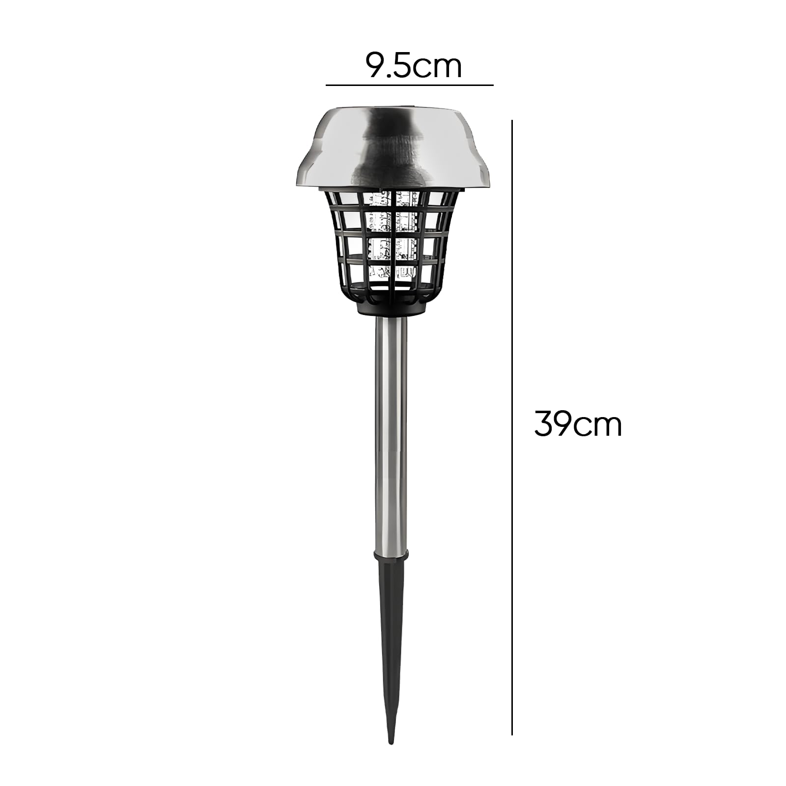 4pcs Anti Zanzara Solare, Lampada Anti Zanzara Elettrica con Illuminazione LED Lampada UV Contro Zanzare Mosche IP65,per la casa, giardino, cortile, campeggio (4 pezzi)