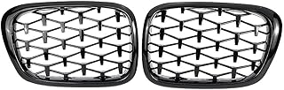 WDYLSNB Grilles de Course, Convient pour B-MW E39 G30 G38 E36 F10 F11 F18 2009 2010 2011 2011-2017 1 Paire de Grille de calandre Avant de Style Diamant E39