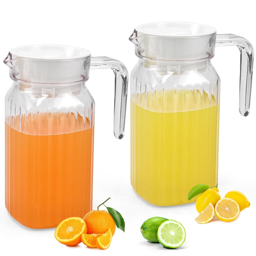 Carafe Eau Pichet À Bouilloire En Verre Avec Couvercle Et Poignée