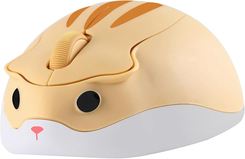 elec Space Aranyos Hörcsög Vezeték Nélküli Egér 2.4GHz 1200DPI USB Vevővel Laptop PC Mac