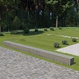 Festnight Gabion Mesh Wire Wall Panel with Cover Galvanized Steel Garden Stone Wire Basket Fencing...