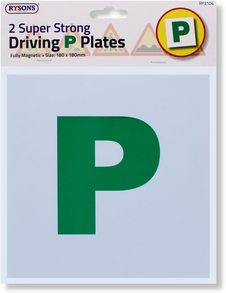 Rysons Super Strong Magnetic Plates Learner Driver, 2 Pack, Probationary Sign